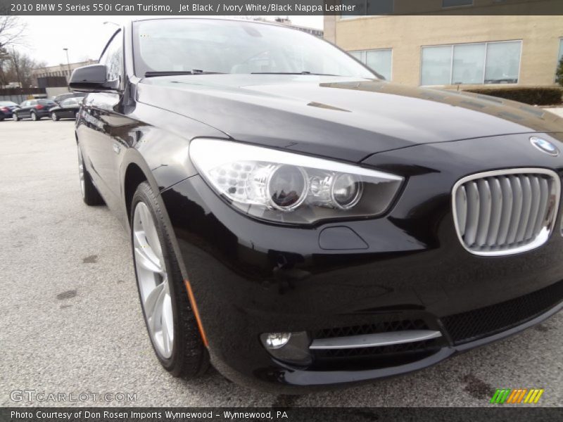 Jet Black / Ivory White/Black Nappa Leather 2010 BMW 5 Series 550i Gran Turismo