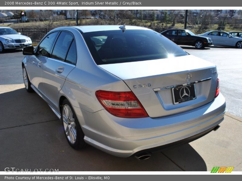 Iridium Silver Metallic / Grey/Black 2008 Mercedes-Benz C 300 4Matic Sport