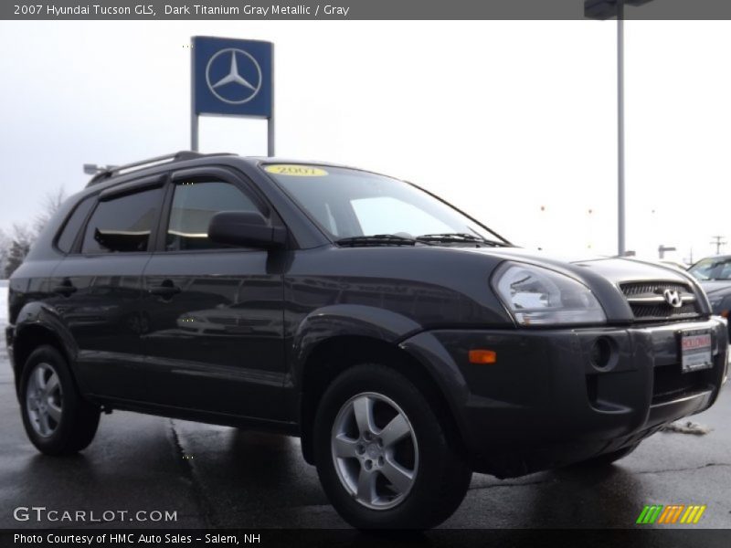Dark Titanium Gray Metallic / Gray 2007 Hyundai Tucson GLS