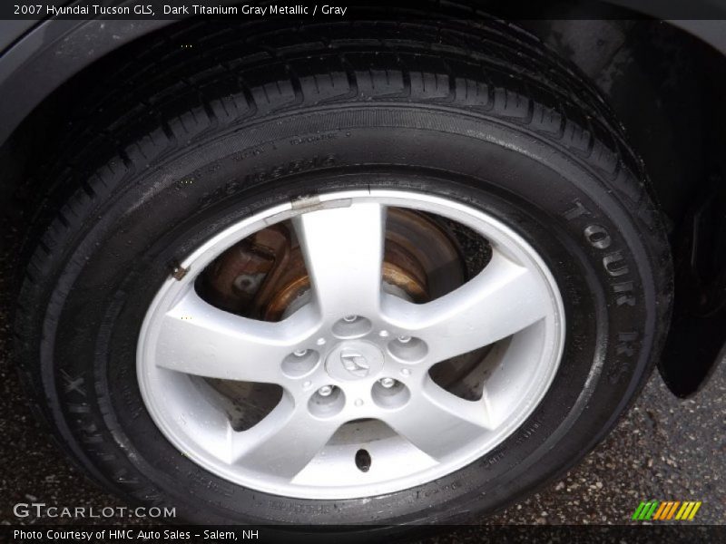 Dark Titanium Gray Metallic / Gray 2007 Hyundai Tucson GLS