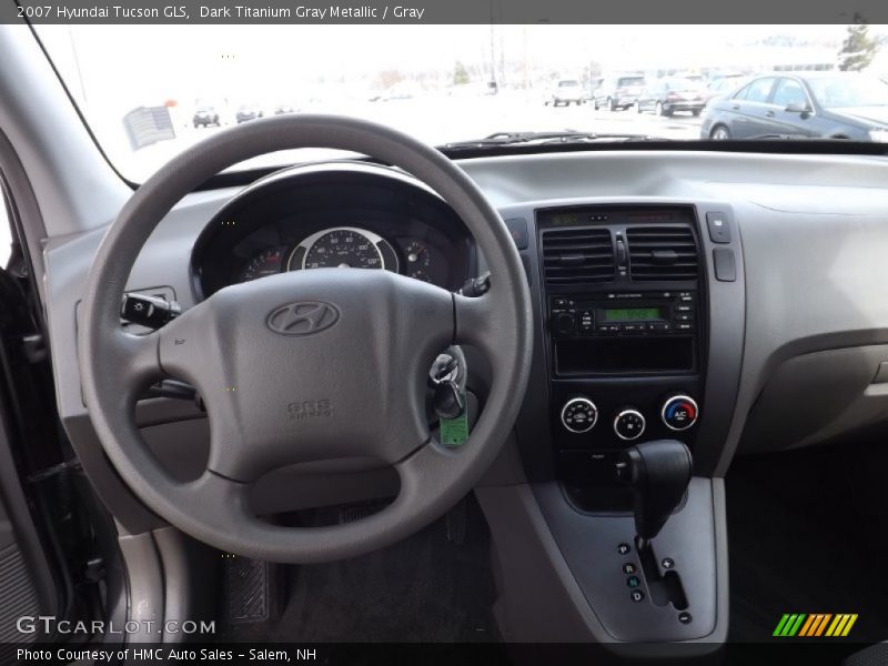 Dark Titanium Gray Metallic / Gray 2007 Hyundai Tucson GLS
