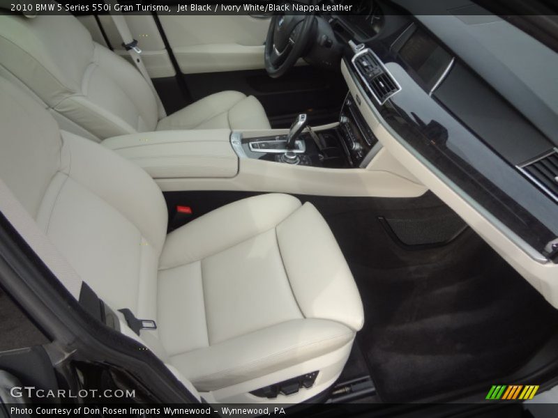 Jet Black / Ivory White/Black Nappa Leather 2010 BMW 5 Series 550i Gran Turismo