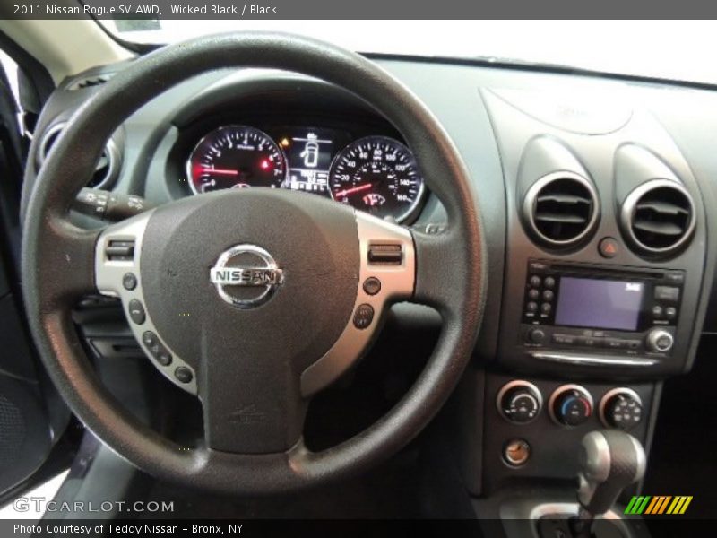 Wicked Black / Black 2011 Nissan Rogue SV AWD