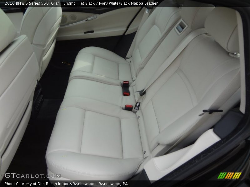 Jet Black / Ivory White/Black Nappa Leather 2010 BMW 5 Series 550i Gran Turismo
