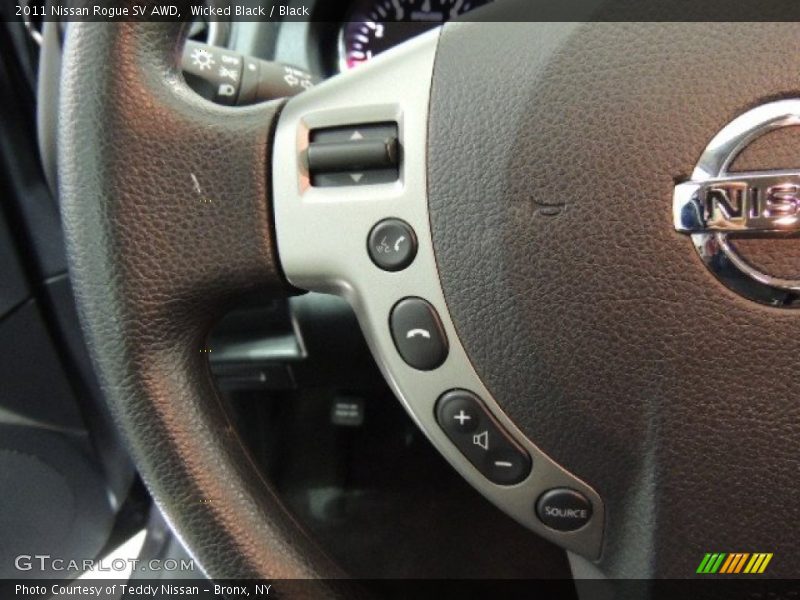 Wicked Black / Black 2011 Nissan Rogue SV AWD