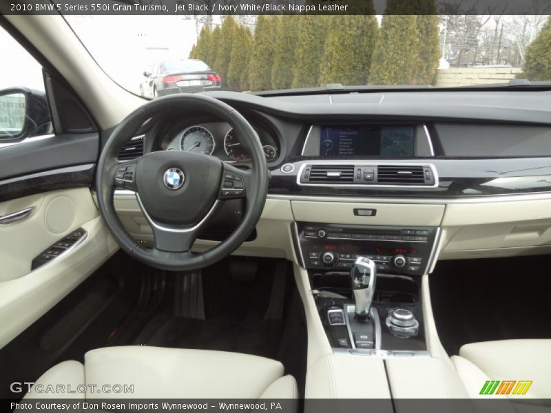 Jet Black / Ivory White/Black Nappa Leather 2010 BMW 5 Series 550i Gran Turismo