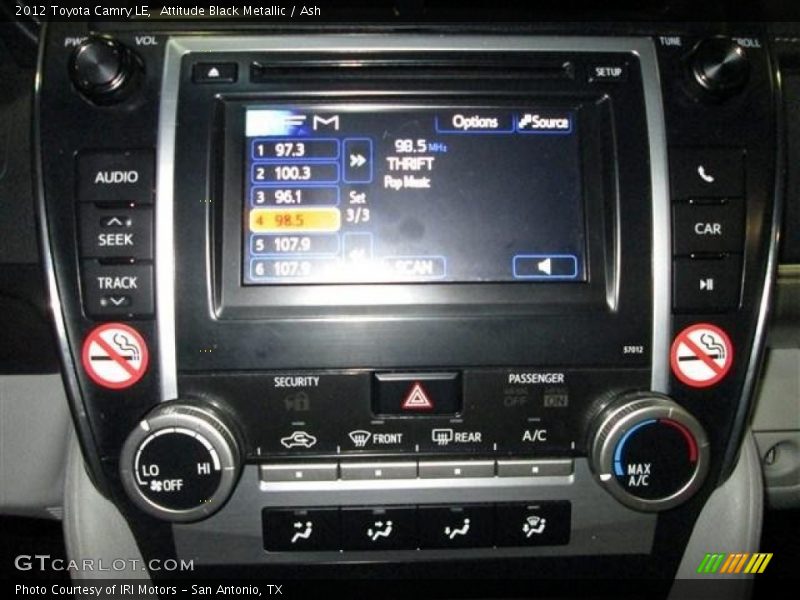 Attitude Black Metallic / Ash 2012 Toyota Camry LE