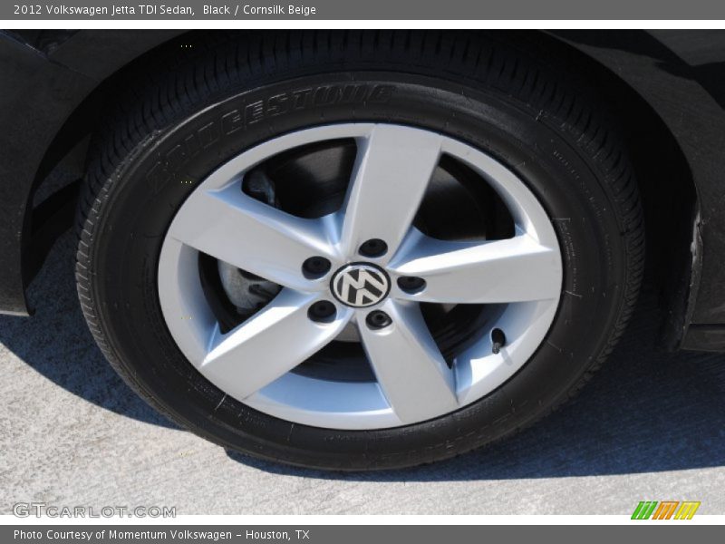 Black / Cornsilk Beige 2012 Volkswagen Jetta TDI Sedan