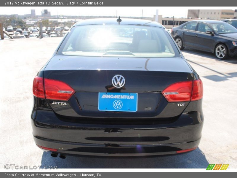 Black / Cornsilk Beige 2012 Volkswagen Jetta TDI Sedan