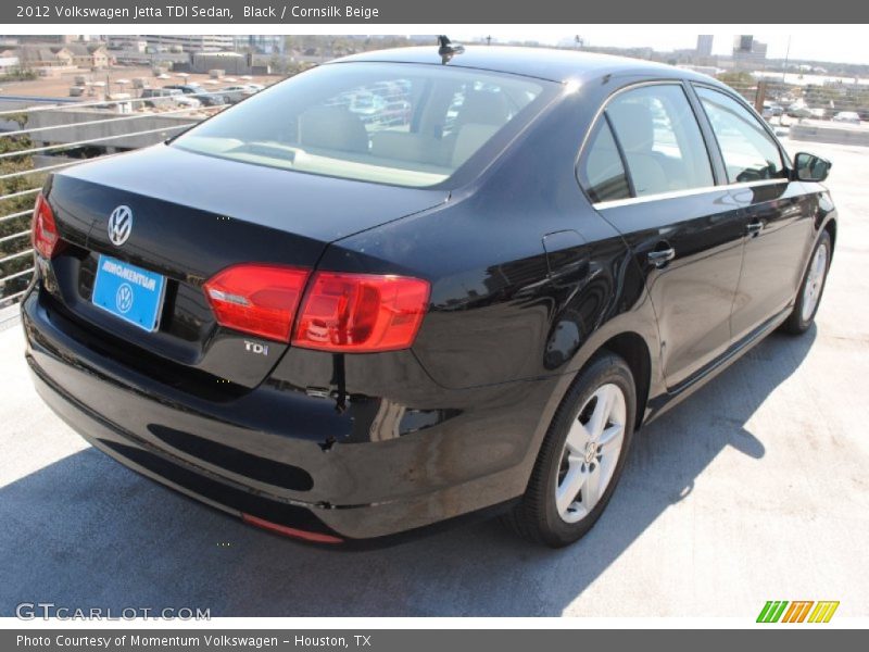Black / Cornsilk Beige 2012 Volkswagen Jetta TDI Sedan
