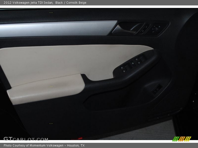 Black / Cornsilk Beige 2012 Volkswagen Jetta TDI Sedan
