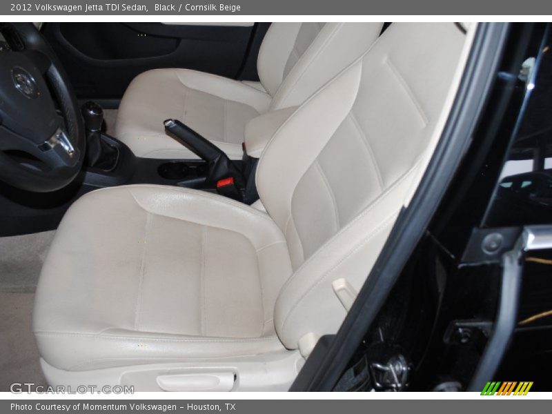 Black / Cornsilk Beige 2012 Volkswagen Jetta TDI Sedan