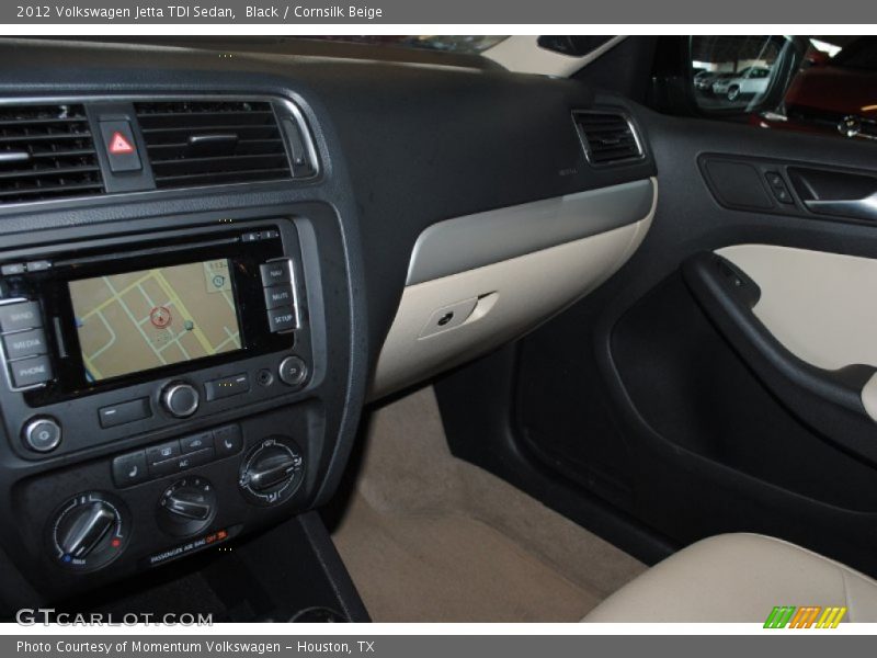 Black / Cornsilk Beige 2012 Volkswagen Jetta TDI Sedan