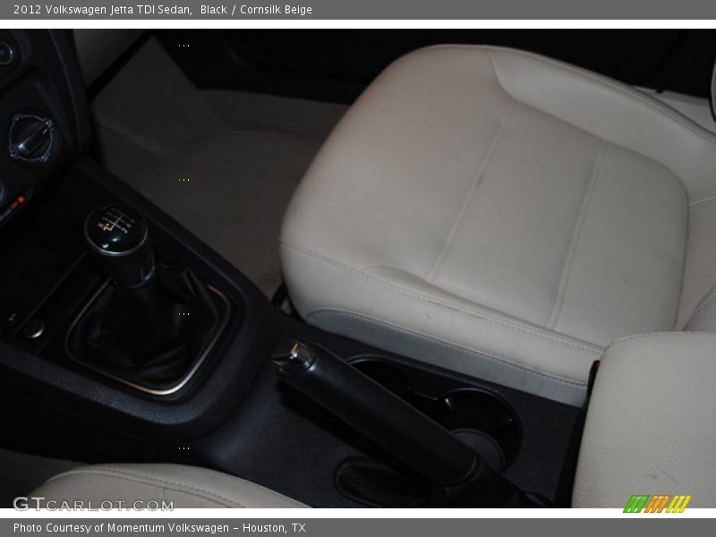 Black / Cornsilk Beige 2012 Volkswagen Jetta TDI Sedan