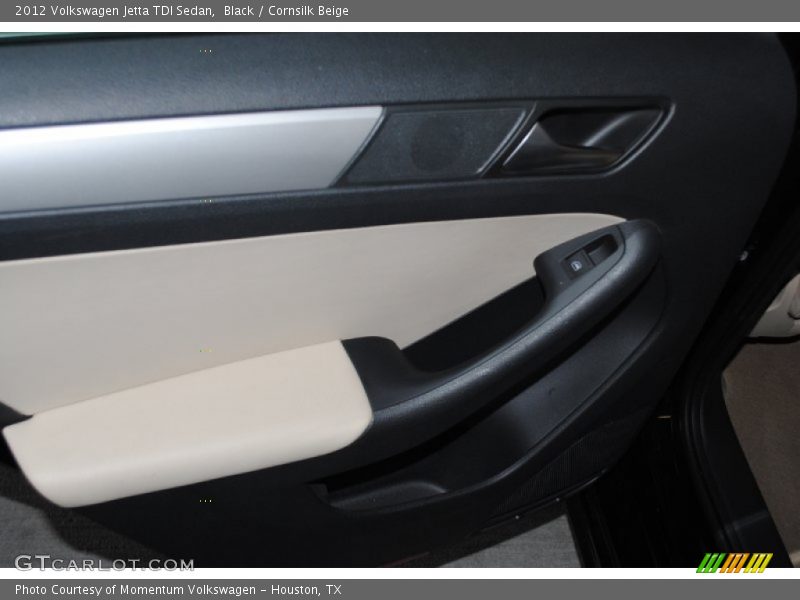 Black / Cornsilk Beige 2012 Volkswagen Jetta TDI Sedan
