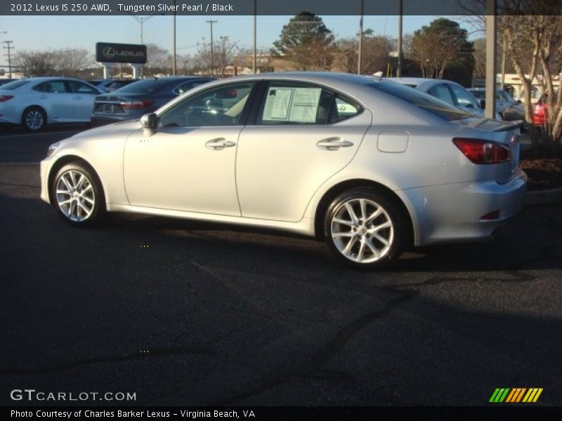 Tungsten Silver Pearl / Black 2012 Lexus IS 250 AWD