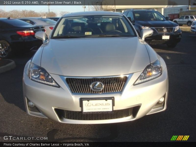Tungsten Silver Pearl / Black 2012 Lexus IS 250 AWD