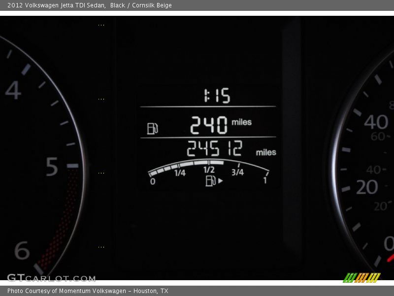 Black / Cornsilk Beige 2012 Volkswagen Jetta TDI Sedan