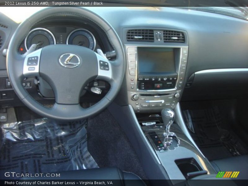 Tungsten Silver Pearl / Black 2012 Lexus IS 250 AWD