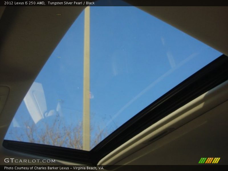 Tungsten Silver Pearl / Black 2012 Lexus IS 250 AWD