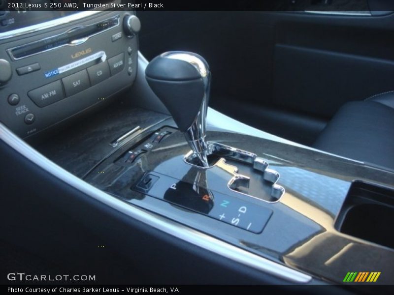 Tungsten Silver Pearl / Black 2012 Lexus IS 250 AWD
