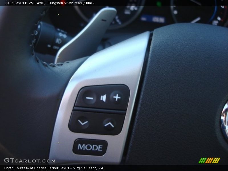 Tungsten Silver Pearl / Black 2012 Lexus IS 250 AWD