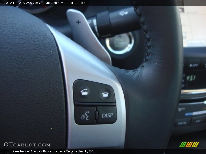 Tungsten Silver Pearl / Black 2012 Lexus IS 250 AWD