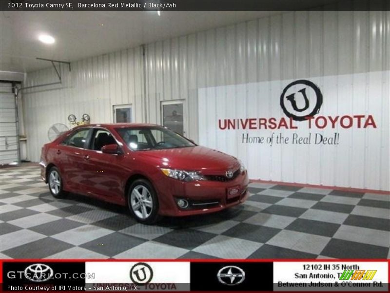 Barcelona Red Metallic / Black/Ash 2012 Toyota Camry SE