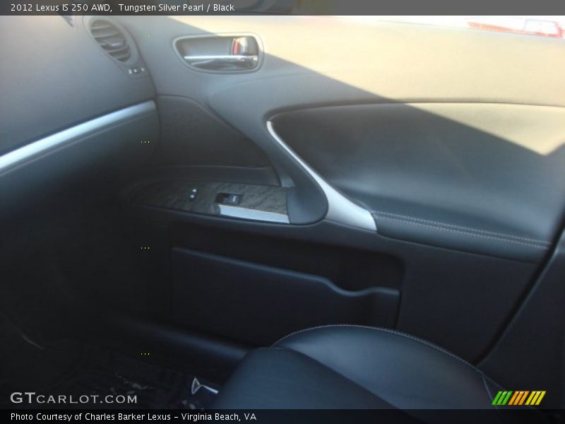 Tungsten Silver Pearl / Black 2012 Lexus IS 250 AWD