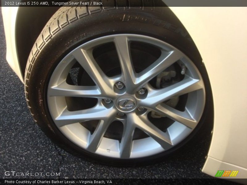 Tungsten Silver Pearl / Black 2012 Lexus IS 250 AWD