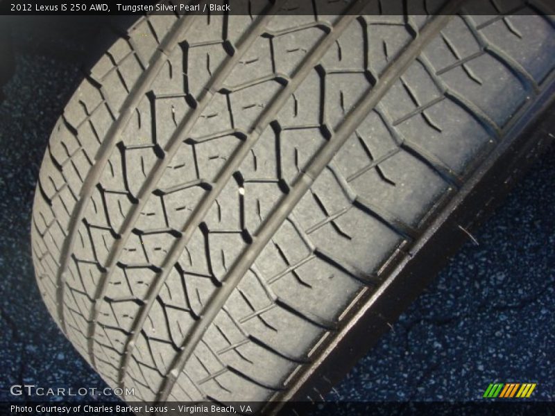 Tungsten Silver Pearl / Black 2012 Lexus IS 250 AWD