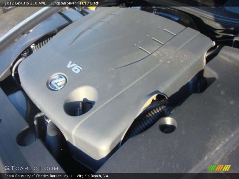 Tungsten Silver Pearl / Black 2012 Lexus IS 250 AWD