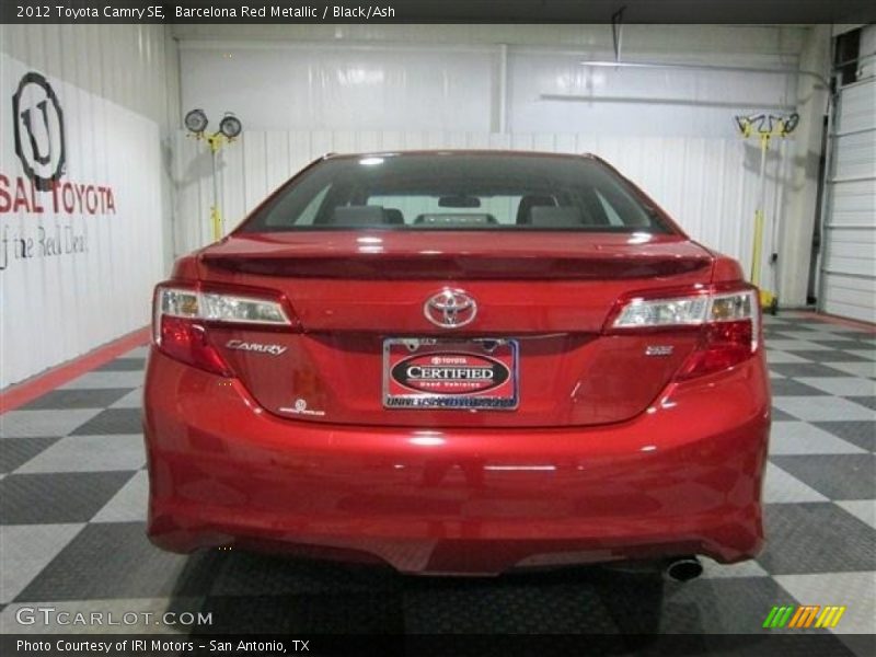 Barcelona Red Metallic / Black/Ash 2012 Toyota Camry SE