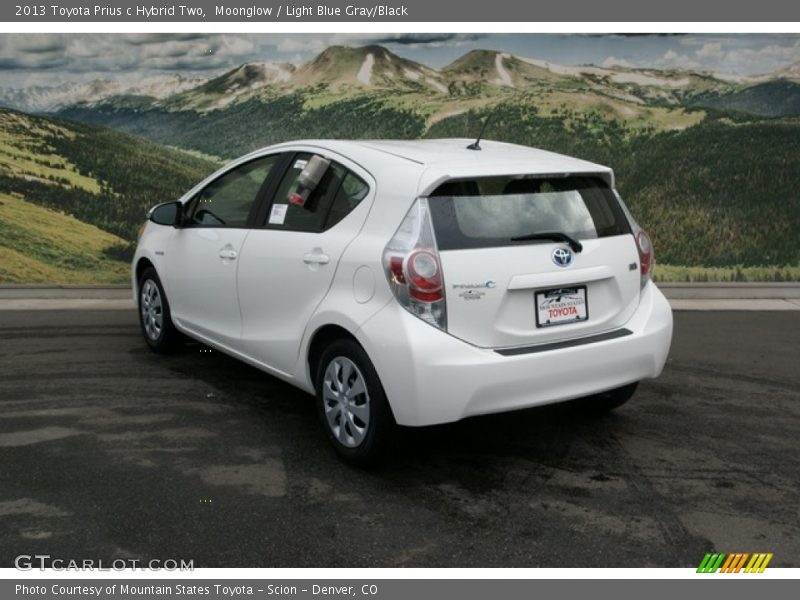 Moonglow / Light Blue Gray/Black 2013 Toyota Prius c Hybrid Two