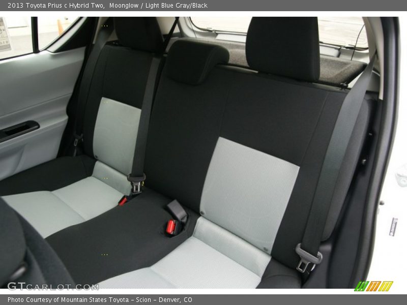 Rear Seat of 2013 Prius c Hybrid Two