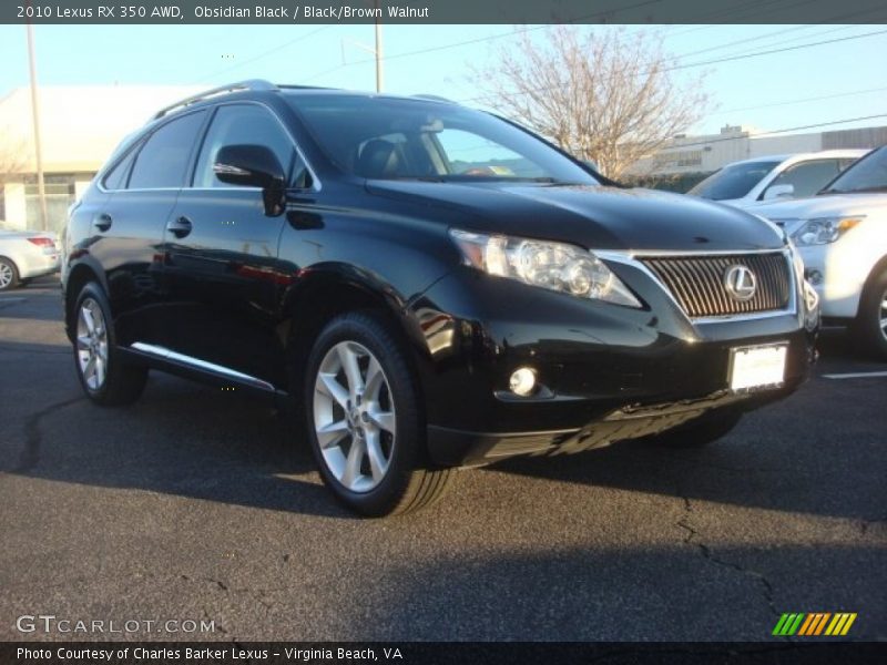 Obsidian Black / Black/Brown Walnut 2010 Lexus RX 350 AWD