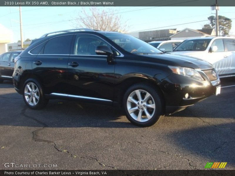 Obsidian Black / Black/Brown Walnut 2010 Lexus RX 350 AWD