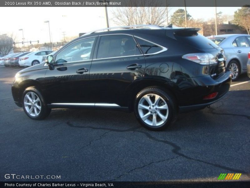 Obsidian Black / Black/Brown Walnut 2010 Lexus RX 350 AWD