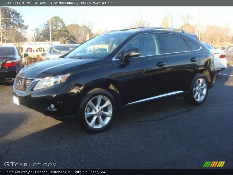 Obsidian Black / Black/Brown Walnut 2010 Lexus RX 350 AWD