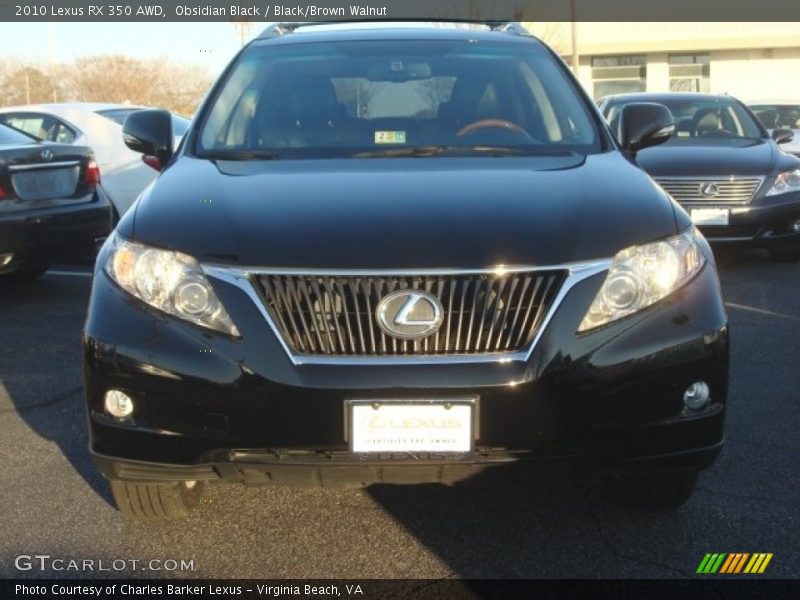 Obsidian Black / Black/Brown Walnut 2010 Lexus RX 350 AWD