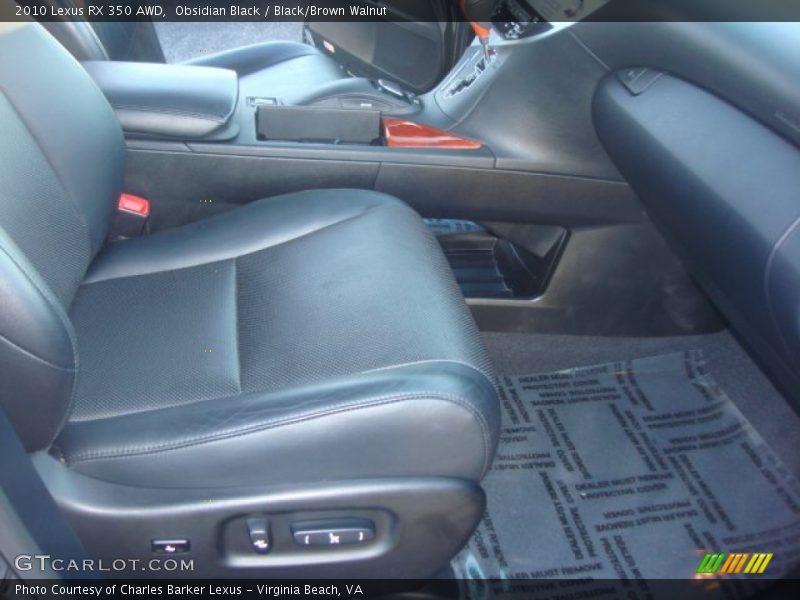 Obsidian Black / Black/Brown Walnut 2010 Lexus RX 350 AWD