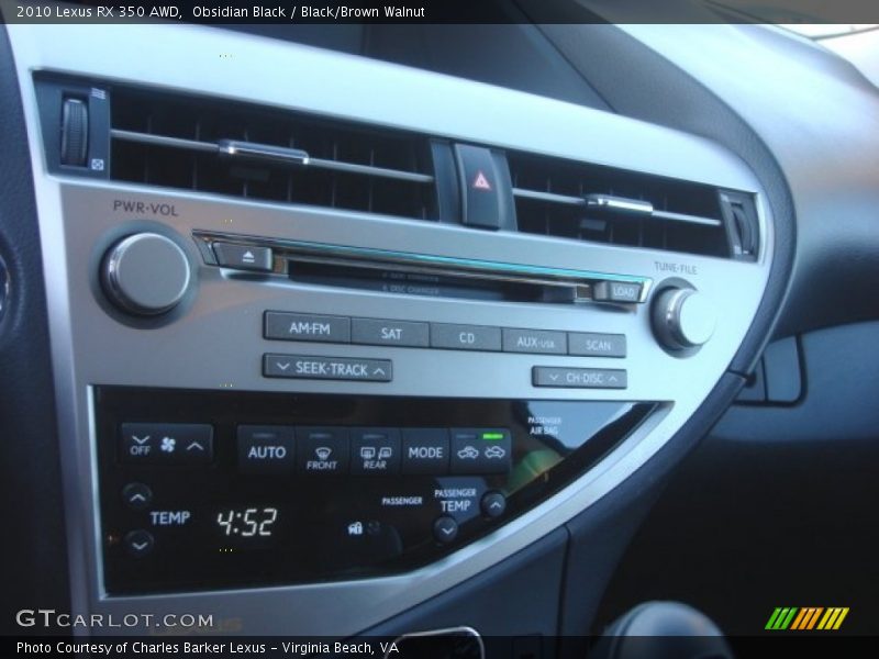Obsidian Black / Black/Brown Walnut 2010 Lexus RX 350 AWD