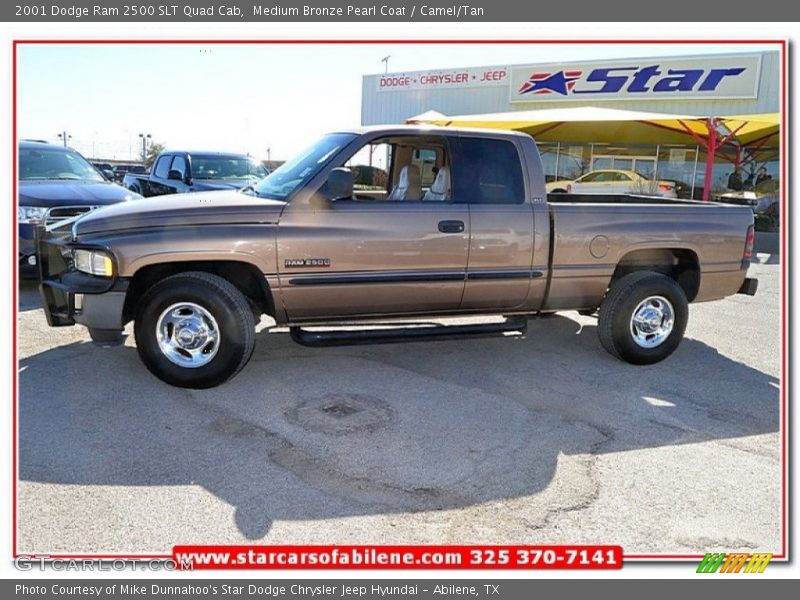 Medium Bronze Pearl Coat / Camel/Tan 2001 Dodge Ram 2500 SLT Quad Cab
