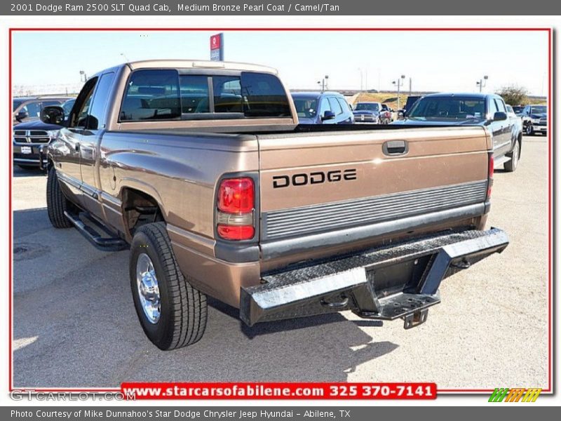 Medium Bronze Pearl Coat / Camel/Tan 2001 Dodge Ram 2500 SLT Quad Cab