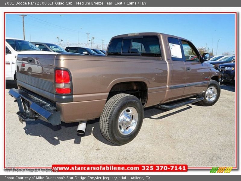 Medium Bronze Pearl Coat / Camel/Tan 2001 Dodge Ram 2500 SLT Quad Cab