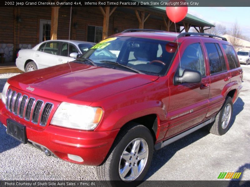 Inferno Red Tinted Pearlcoat / Dark Slate Gray/Light Slate Gray 2002 Jeep Grand Cherokee Overland 4x4
