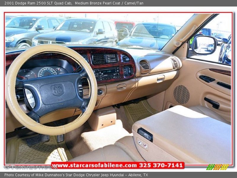 Medium Bronze Pearl Coat / Camel/Tan 2001 Dodge Ram 2500 SLT Quad Cab