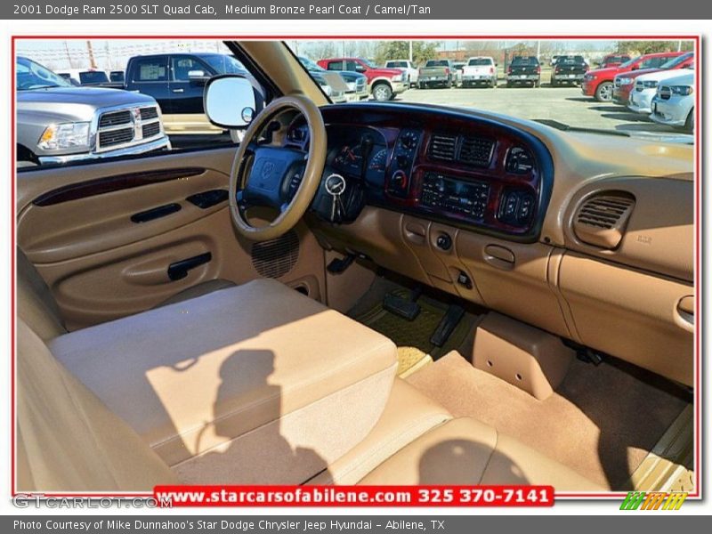 Medium Bronze Pearl Coat / Camel/Tan 2001 Dodge Ram 2500 SLT Quad Cab