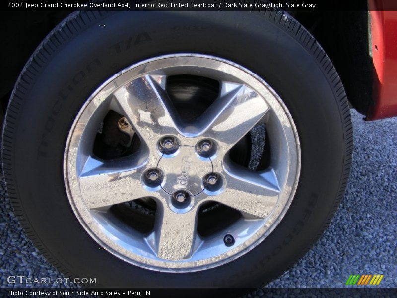 Inferno Red Tinted Pearlcoat / Dark Slate Gray/Light Slate Gray 2002 Jeep Grand Cherokee Overland 4x4