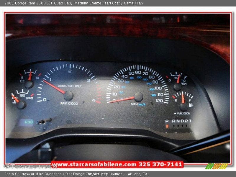 Medium Bronze Pearl Coat / Camel/Tan 2001 Dodge Ram 2500 SLT Quad Cab